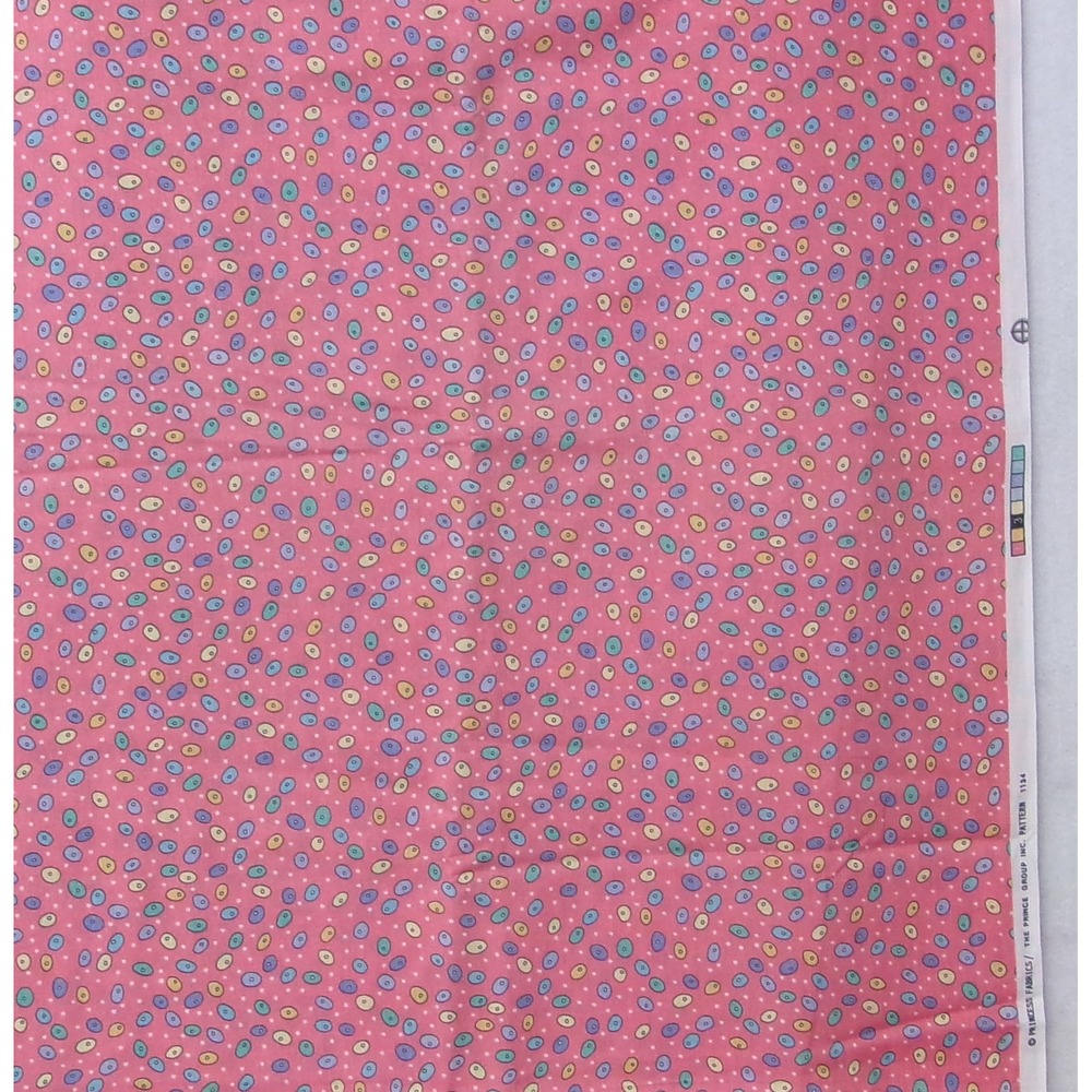 Princess Fabrics The Prince Group Inc Pattern 1134 Pink Abstract Oval Dot Cotton